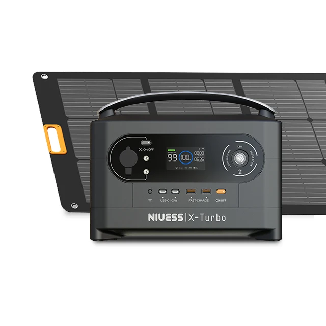 720Wh 700W Mini Portable Power Station with USB Type-C & DC AC Outputs - Niuess