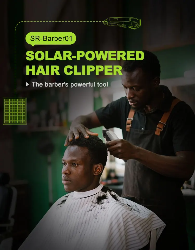 Cordless Solar-Powered Electric Hair Clipper - Eco-Friendly Grooming by Solarun