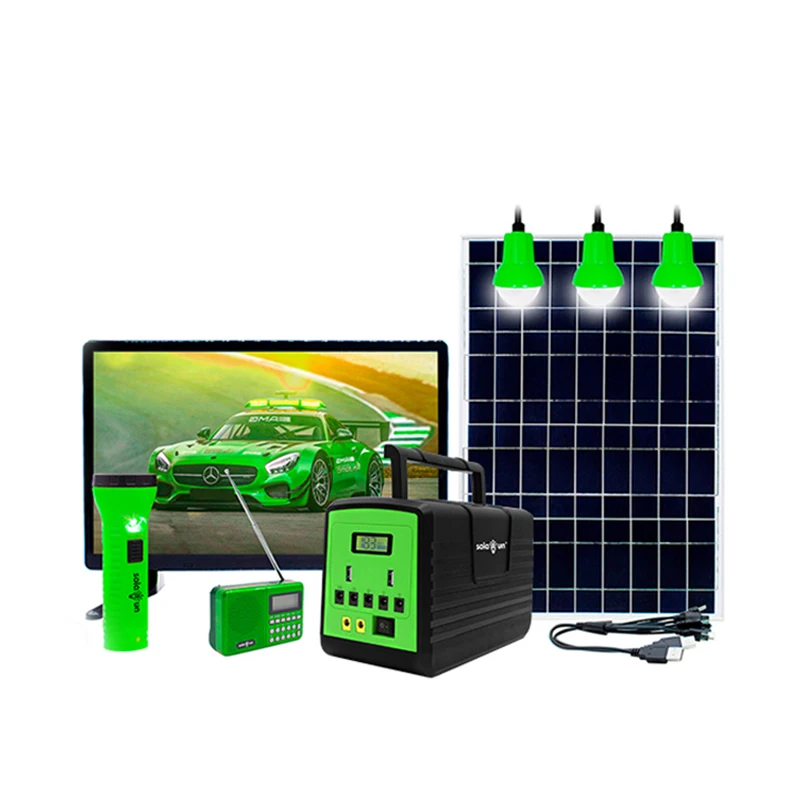 40W Solar Home Lighting Power System with MPPT Controller - Polycrystalline Silicon Panels by SolarRun