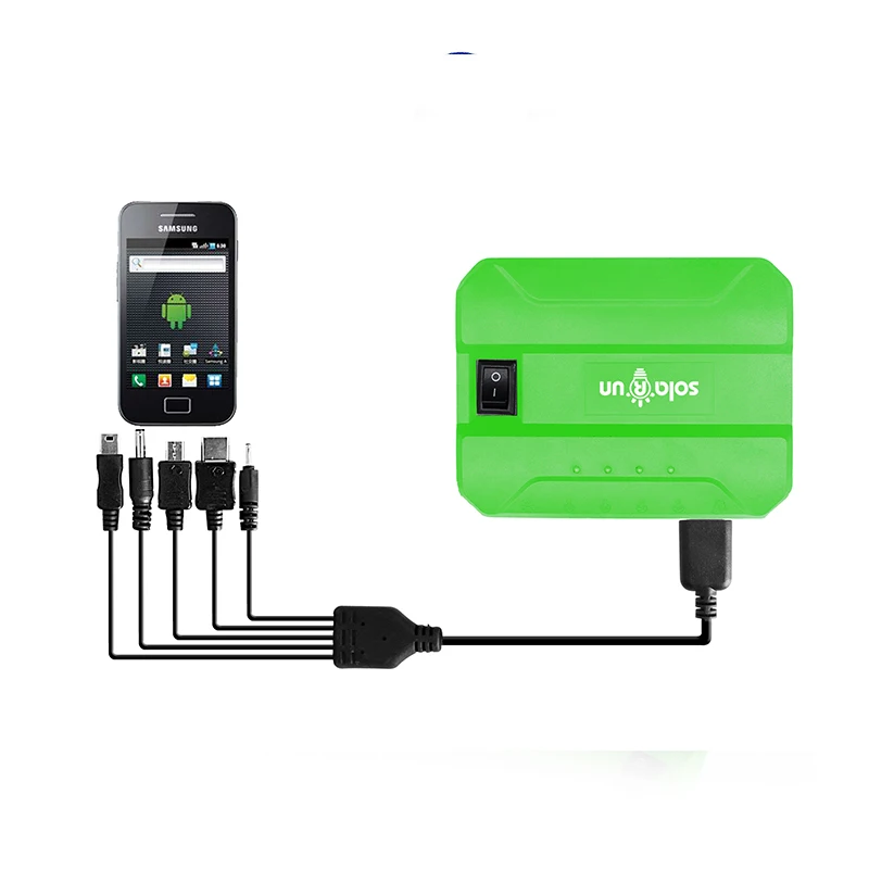 Portable Home Lighting Power System with 10W Solar Panel & Phone Charger - Off-Grid Areas by Solarun