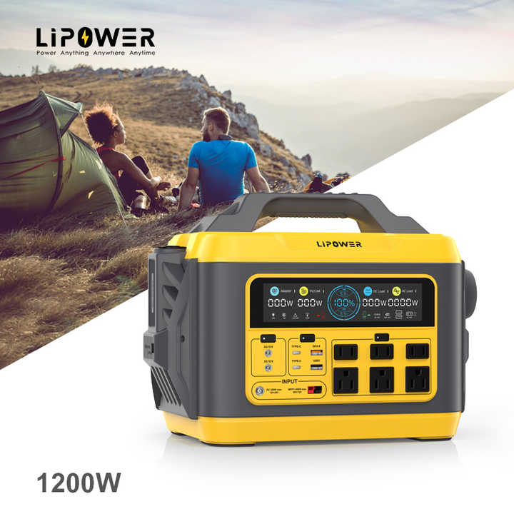 Portable Power Station 1200W 110V 220V 1110Wh Solar Energy System for Outdoor Camping Emergency Backup Lipower