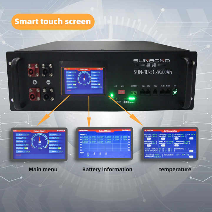 Lithium Battery 51.2V 200Ah LiFePO4 Off-Grid Solar Energy Storage System SUNBOND