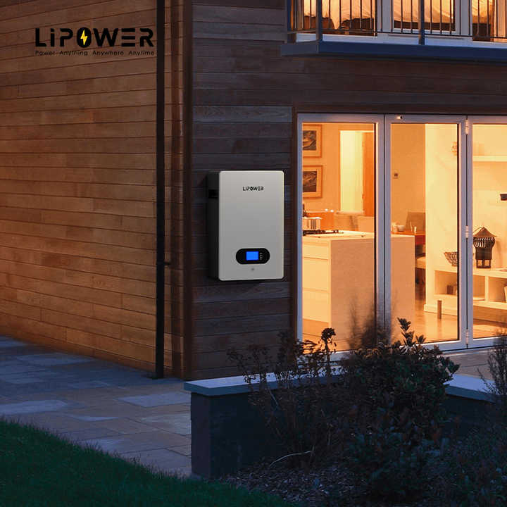 Wall Mounted Battery 51.2V 100Ah LiFePO4 5KWH 10KWH Off-Grid Energy Storage System LIPOWER
