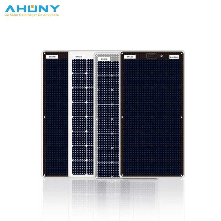 130W Walkable Semi-Rigid Solar Panel High Efficiency for RV Ocean Roof Campsite Off-Grid Battery AHONY
