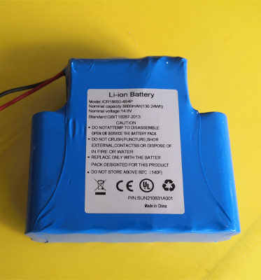 Custom Light LED Lithium Battery Pack 2S1P 3S1P 3S2P 4S1P 7.4V 11.1V 14.8V 2000mAh 2500mAh 2600mAh Li Ion Battery for Power Tools Solar Energy Storage Systems and Electric Vehicles SUNBOND