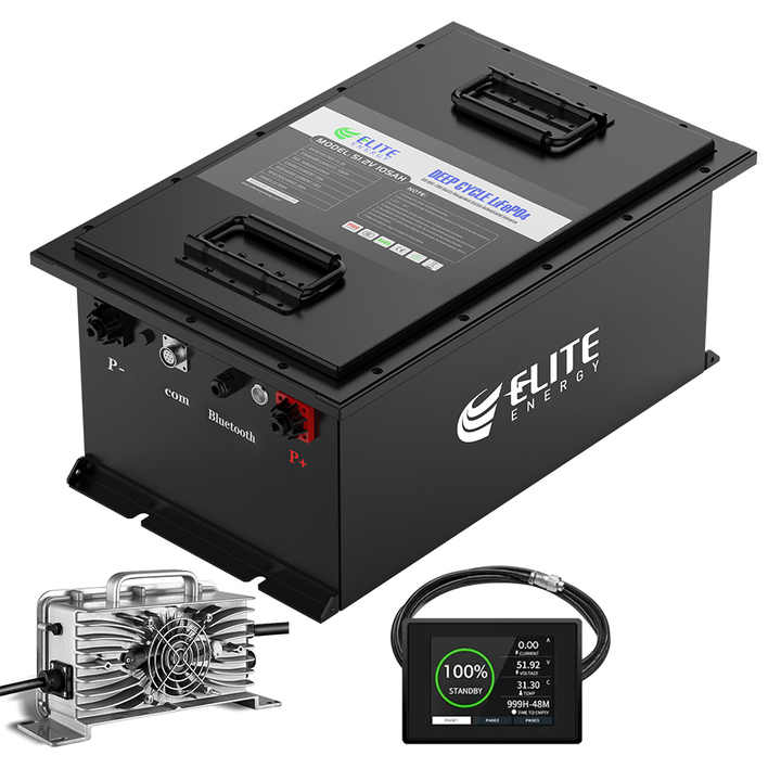 48V Lithium Ion Battery 105Ah Golf Cart Conversion Kit with LCD Touch Elite