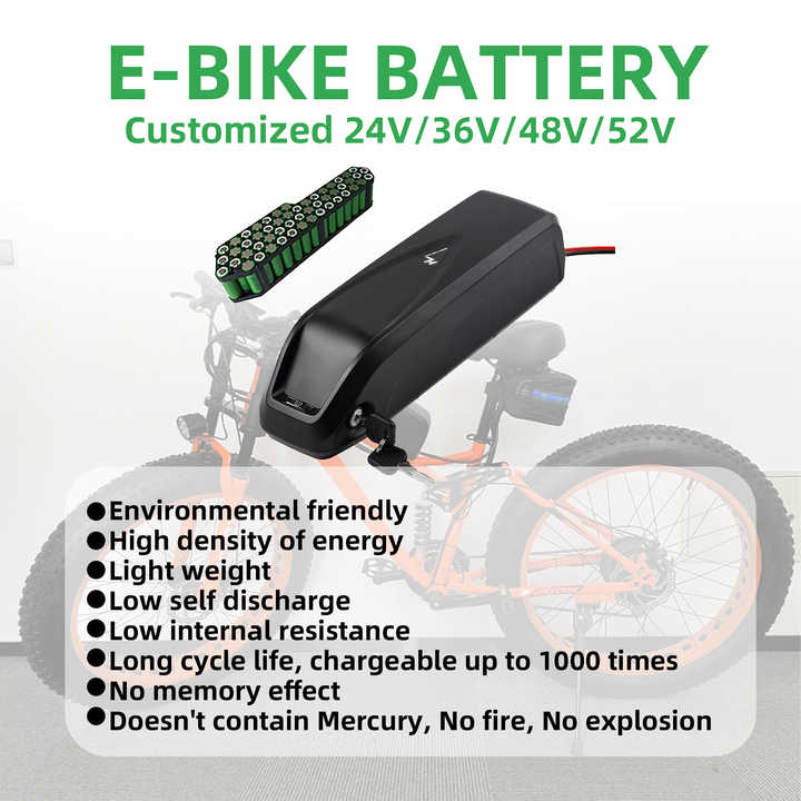 Hailong 36V 48V 52V 10Ah 15Ah 20Ah Battery 500W 1000W 1500W Electric Bike Bicycle 36V Lithium Battery Ebike Battery Deep Cycle Long Life High Capacity for E-Bikes Scooters and Electric Vehicles SUNBANG