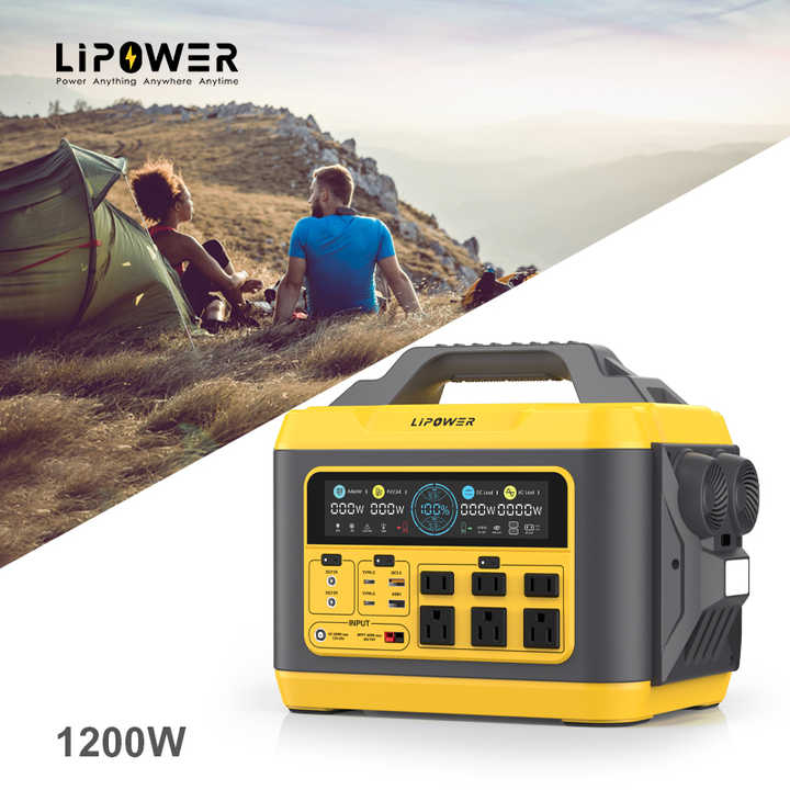 Portable Power Station 1200W 22.2V 50AH LiFePO4 Battery Fast Charging for Outdoor Camping Lipower