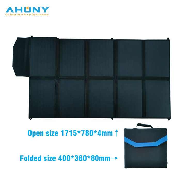 Portable 200W Solar Blanket Kit 10x20W Charging for Portable Generator Lithium Battery for Camper Trailer RV Motorhome Remote