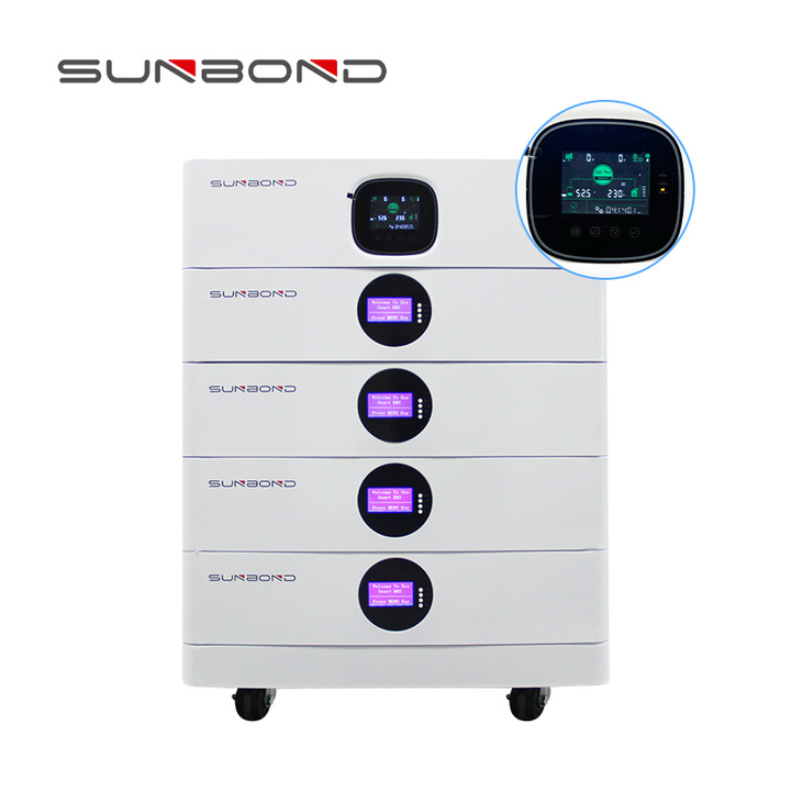 20kwh 50kwh High Power Stackable Energy Storage System LiFePO4 Battery for Solar Systems OTA Capability SUNBOND