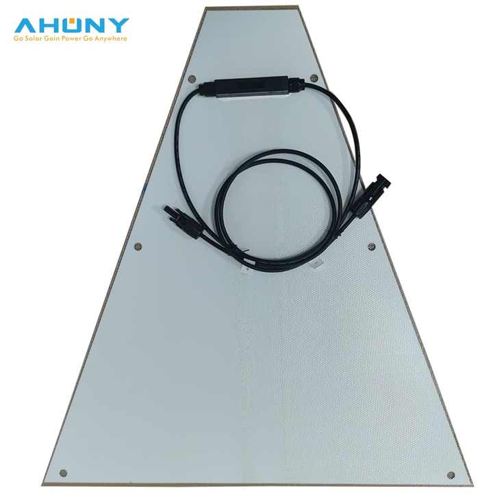 30W Trapezoidal Flexible Solar Panel 24% Efficiency Custom Marine Floating Deck Application AHONY
