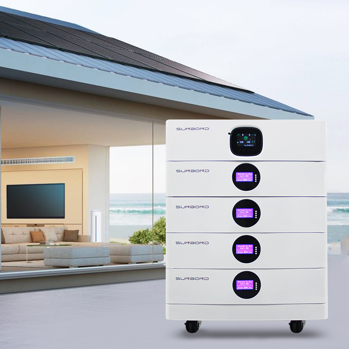 20kwh 50kwh High Power Stackable Energy Storage System LiFePO4 Battery for Solar Systems OTA Capability SUNBOND