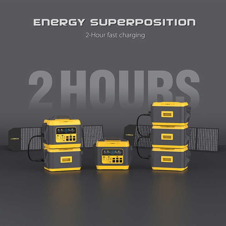 Portable Power Station 3000W 2880Wh Fast Charge UPS Function Outdoor Use LiFePO4 Battery Expandable Solar Generator Lipower