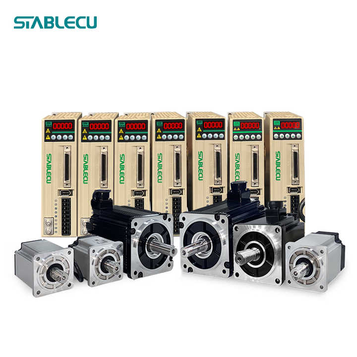 AC Servo Motor High Precision Compact Size 400W 750W 1.5kW 3kW 5kW with Encoder EtherCAT RS485 for Machinery Equipment