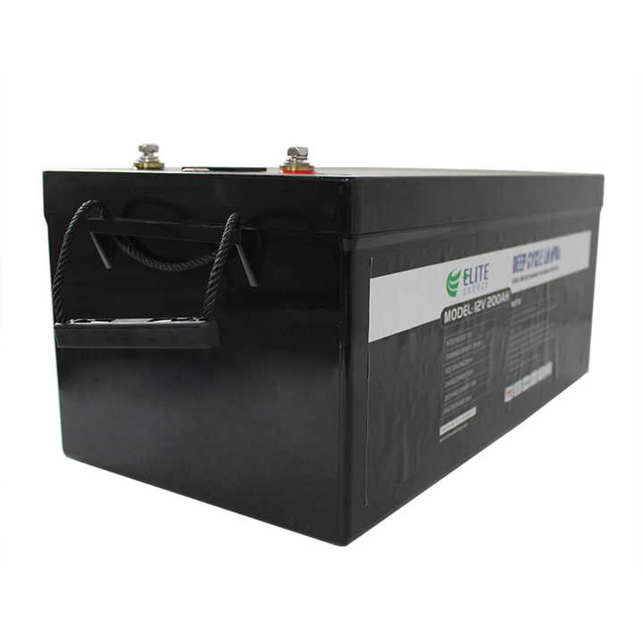 12V 200Ah LiFePO4 Battery Long Cycle Life Solar Energy Storage System for RV Marine Golf Carts Elite