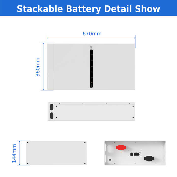 Stackable Storage System 5kWh Lithium Battery Power Wall 51.2V 48V 100Ah 200Ah 300Ah Solar LiFePO4 Battery for Household Energy Storage ELITE