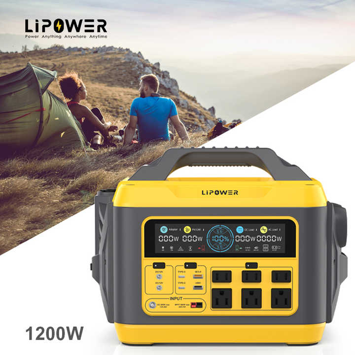 Portable Power Station 1200W 1120Wh LiFePO4 Battery Fast Charging for Camping Outdoor Travel Lipower