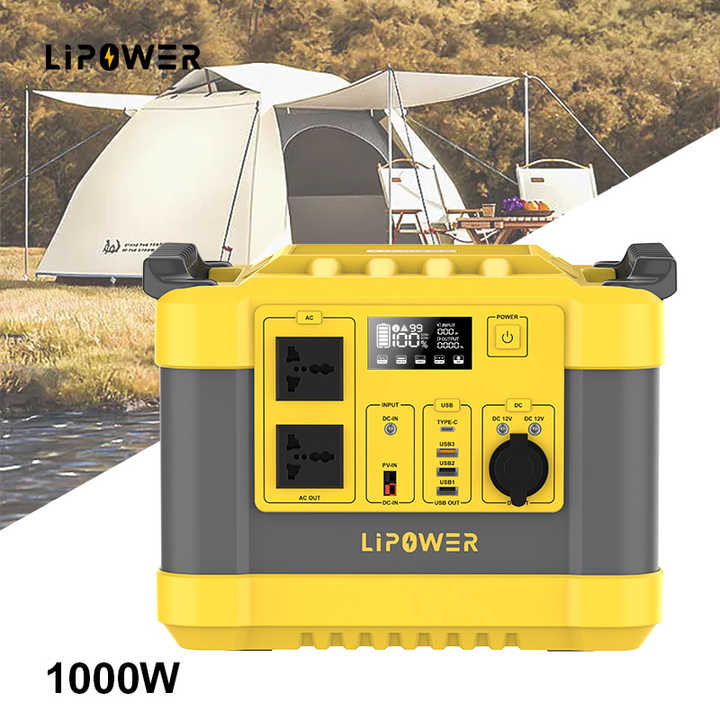 Portable Power Station 1000W Fast Solar Charging for Electric Vehicles with LiFePO4 Battery and Pure Sine Wave Inverter Lipower