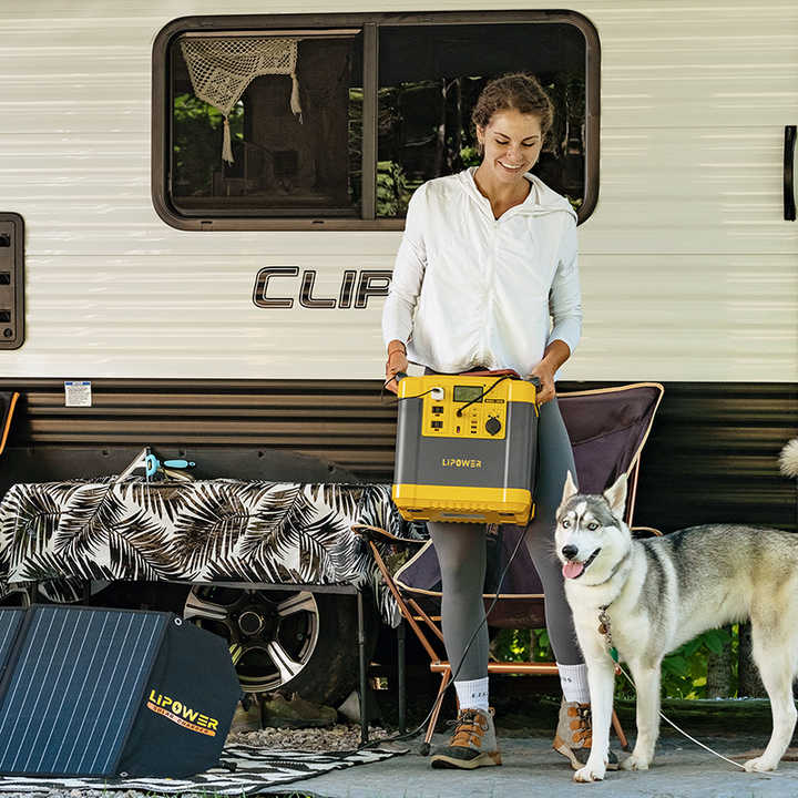 Portable Power Station 2000W 2200Wh Outdoor Emergency Energy Storage for Camping & RV Lipower
