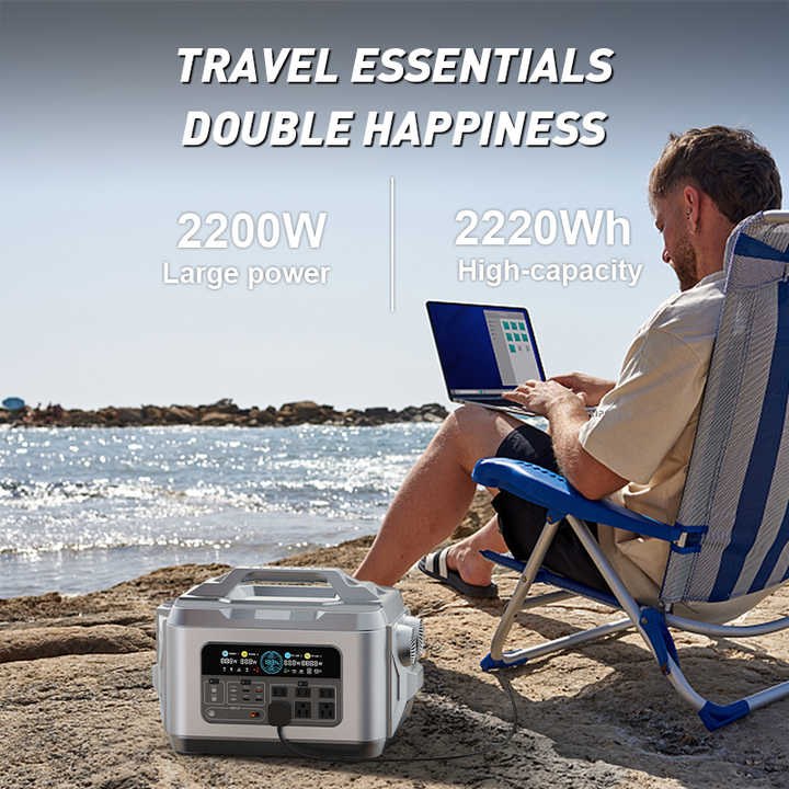 Portable Power Station 2200W Pure Sine Wave Solar Energy Storage for Home Backup & Outdoor Use Lipower