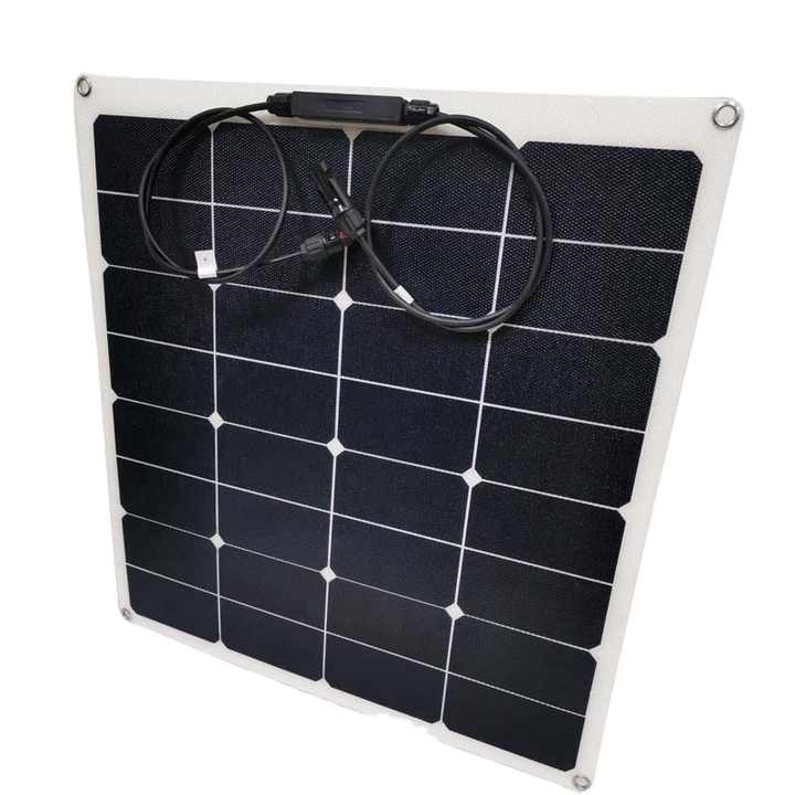 Sunpower ETFE 35W/40W Monocrystalline Semi Flexible Solar Panel IBC Type for Mobile Power in RV, Boat, and Travel Ahonypower