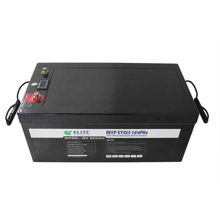 12V 200Ah LiFePO4 Battery Long Cycle Life Solar Energy Storage System for RV Marine Golf Carts Elite
