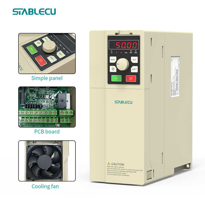Precision Speed Control 5.5KW 7.5KW 11KW VFD 220v 380v 480v Inverter 50hz/60hz for Spinning and Drawing Machines Soft Start Stop Industrial AC Drive STABLECU