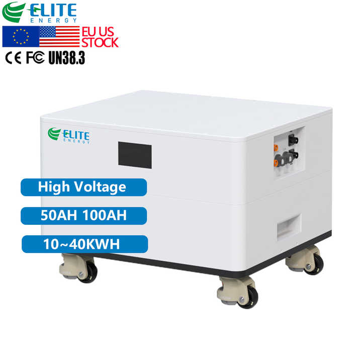 High Voltage Stackable Lithium Battery 10kwh 20kwh 30kwh 40kwh 48V 200V 300V 400V 100Ah LiFePO4 Home Solar Battery Module Pack Green Safe Reliable High Efficiency Energy Storage System Off Grid Hybrid Grid Applications