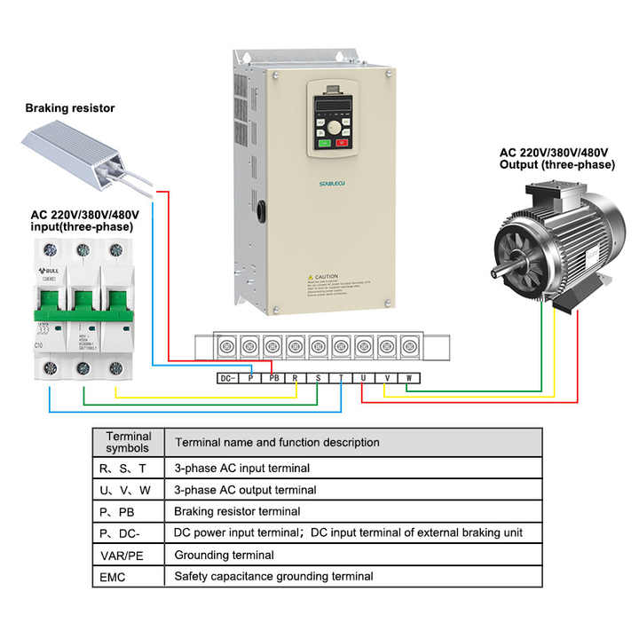 Max Single Phase 220v to 3 Phase 380v 7 kw 75kw VFD Inverter for Industrial Automation and Equipment STABLECU