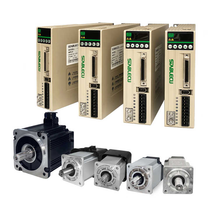 Servo Motor and Driver System 220V 2kW EtherCAT Control Compact Size 130mm Frame Industrial Machinery STABLECU