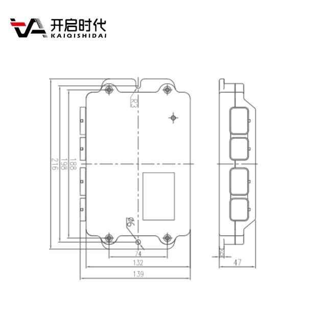 Intelligence PLC Programming Controller MC200 with IP65 Protection for Industrial Controls, Agricultural Machinery, and Heavy-Duty Trucks KQ-tech