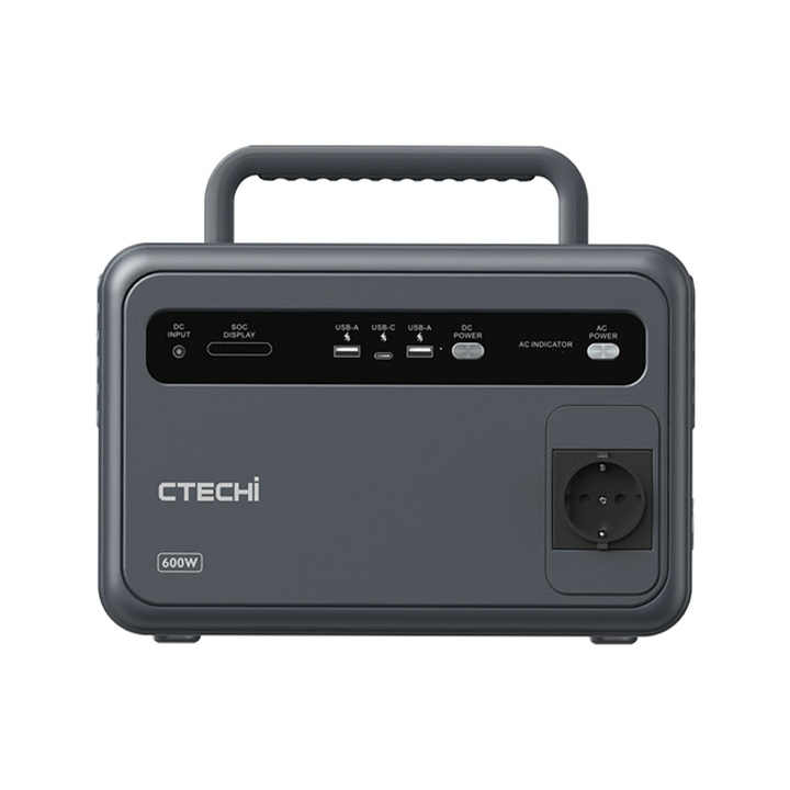 300W Portable Power Station LiFePO4 Battery Pure Sine Wave Solar Generator for Camping Home Backup CTECHi