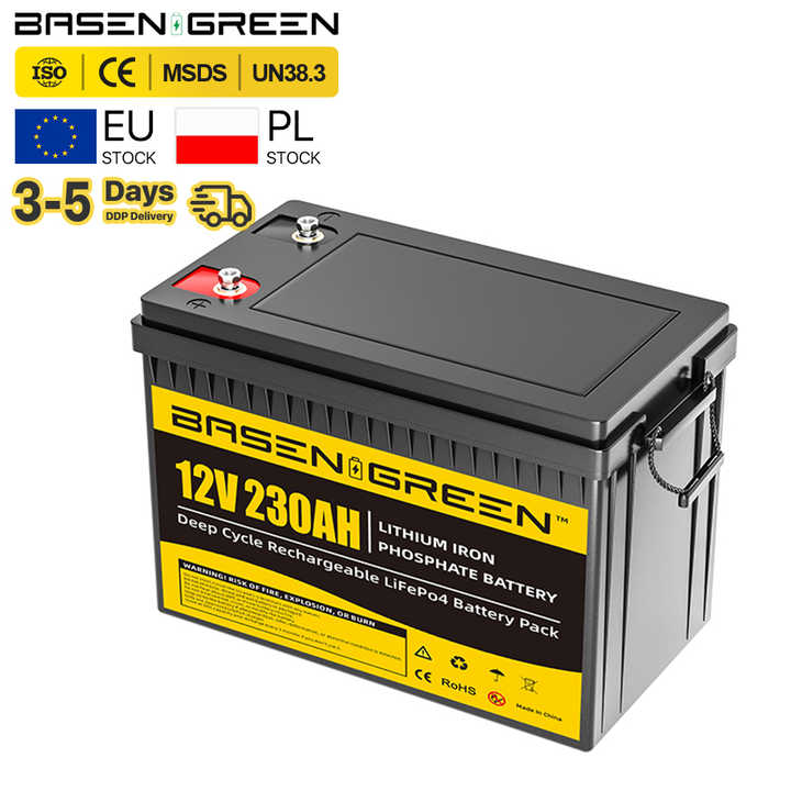 Rechargeable LiFePO4 Battery 12V 100Ah Solar Energy Storage Deep Cycle Power System BASENGREEN