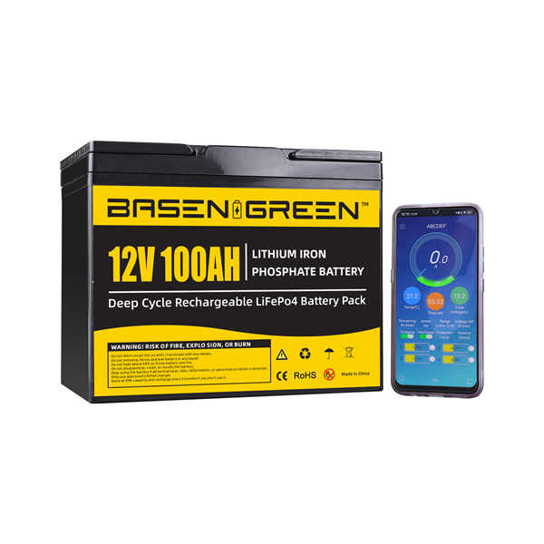 LiFePO4 Deep Cycle Battery 12V 100Ah Long Cycle Life Solar Energy Storage System BASEN