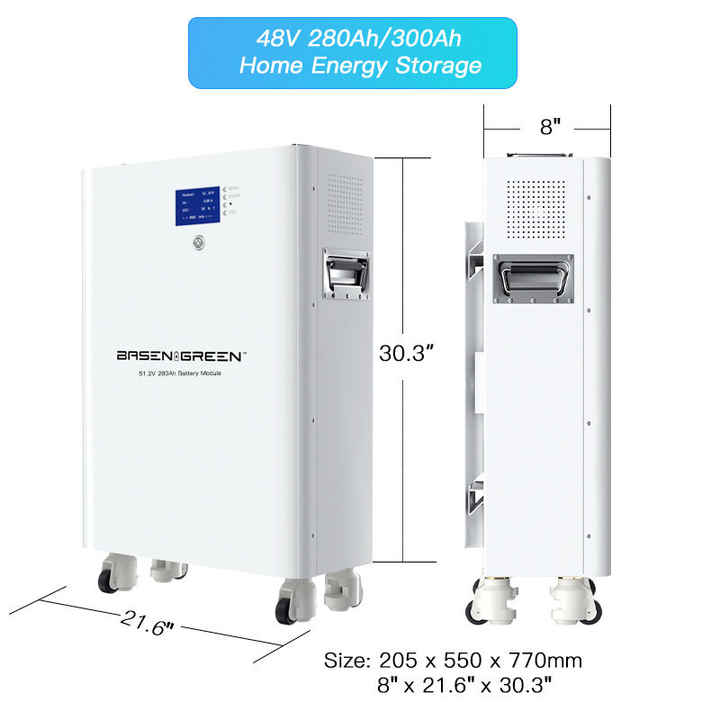 48V 50Ah LiFePO4 Lithium Battery 24V 100Ah Wall-Mounted Home Solar Energy Storage System
