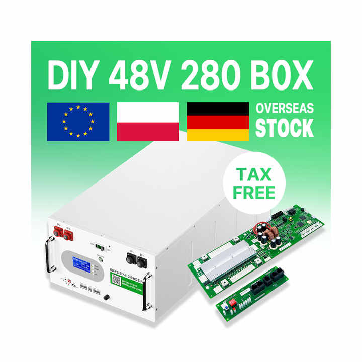 Germany Poland Stock DIY Box for Solar Battery Energy Storage Battery 51.2V 16S 200A 280Ah Prismatic Metal Case BASEN