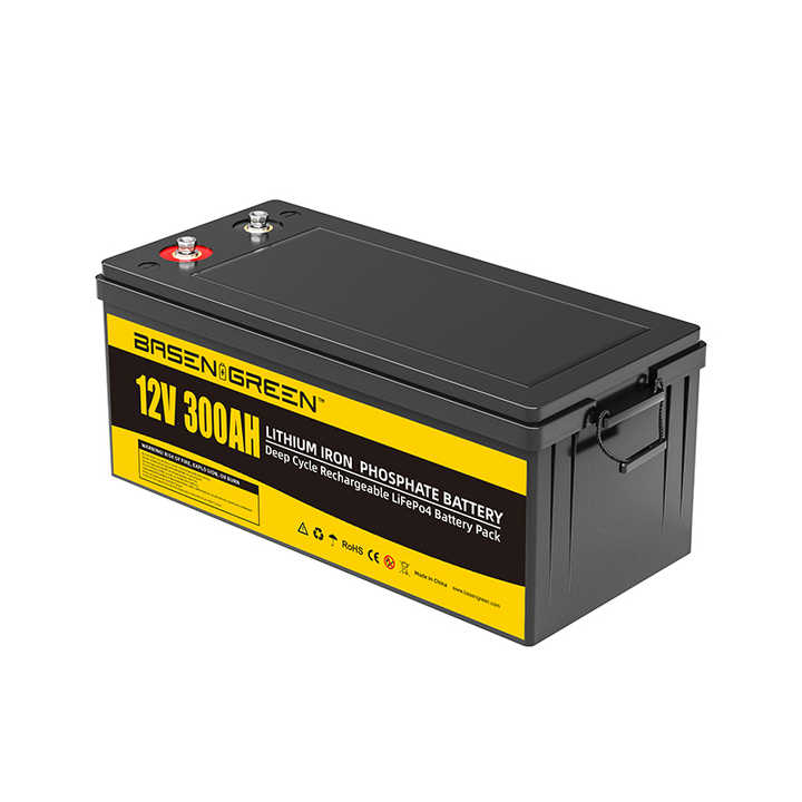 LiFePO4 Lithium Battery 300Ah 12.8V 5000 Cycles Long Life for Power Tools Home Appliances BOATS BASEN
