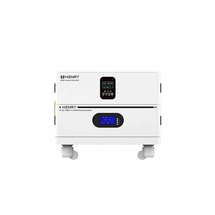 EU Stock Stackable Lithium Battery 51V 48V 100Ah 200Ah 300Ah 400Ah 5kWh 10kWh 15kWh 20kWh Solar Energy Storage System with Inverter All-in-One ESS HENRY