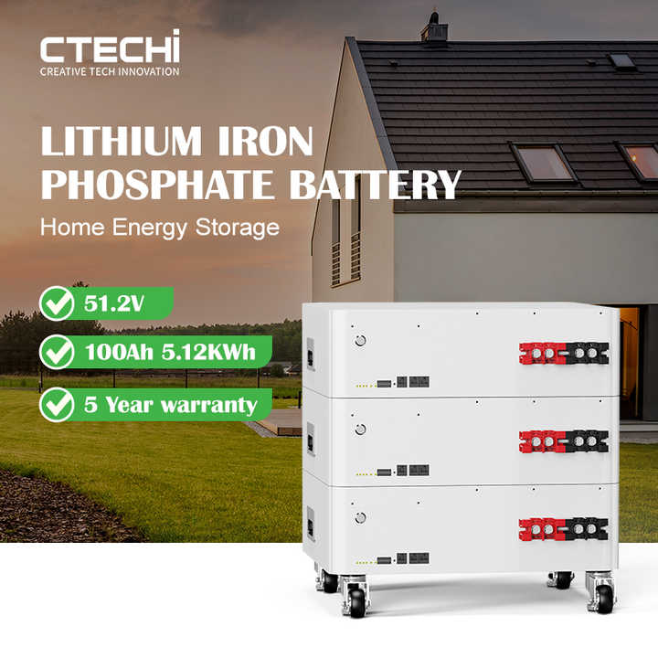 5KW 10KW Solar Stackable Batteries 48V 51.2V 100Ah 200Ah Lifepo4 Lithium Iron Phosphate Battery 10KWh 20KWh Energy Storage System for Home Energy Storage with Smart BMS and Hybrid Grid Support