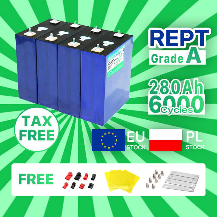 Rept 3.2V 280Ah LiFePO4 Deep Cycle Battery for Solar Energy Storage Systems