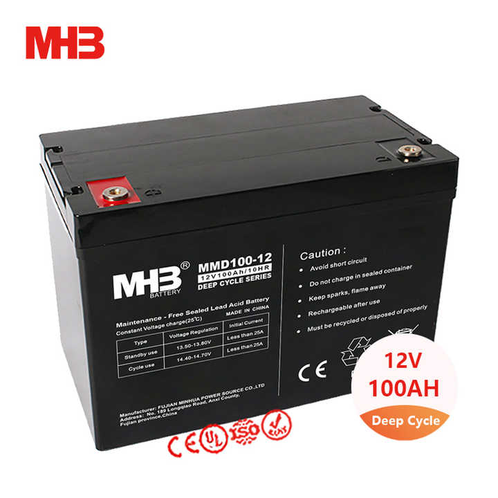 12V 100Ah Deep Cycle Sealed AGM Battery for Energy Storage Systems MHB