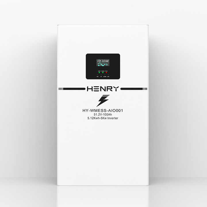 5.12Kwh-5KW All-in-One Lithium Battery Solar Energy Storage Inverter LiFePO4 ESS System for Off-Grid and Hybrid Grid Applications HENRY