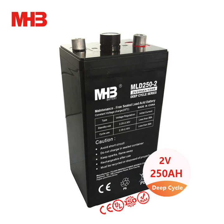 Mhb MLD250-2 Data Center UPS Lead Acid Deep Cycle 2V 250Ah Solar Storage Battery for Energy Storage Systems