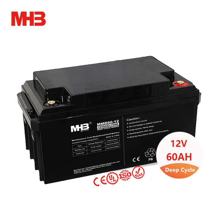12V 60Ah VRLA Sealed Lead Acid Battery Deep Cycle AGM for UPS Systems MHB