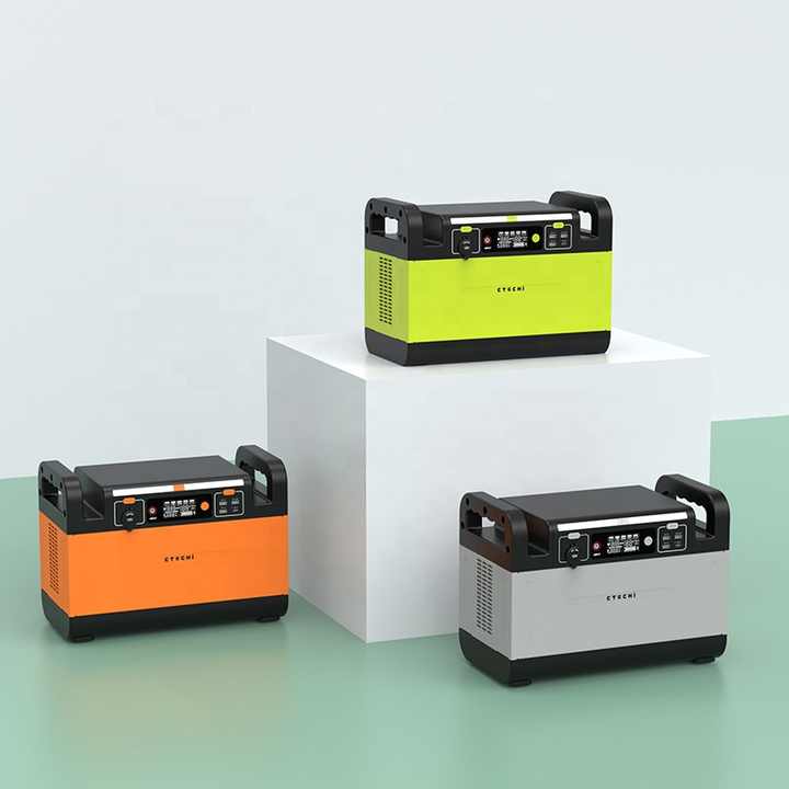 Portable Power Station 1200W 1500W LiFePO4 Battery Fast Charging Solar Generator for Outdoor Emergency Backup CTECHi