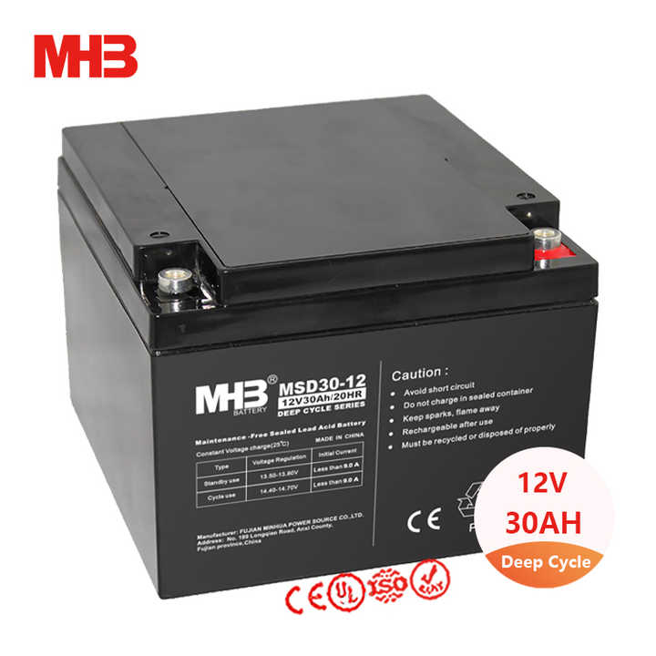 Mhb MSD30-12 Seal Lead Acid AGM Battery 12V 30Ah Deep Cycle for UPS Systems Energy Storage