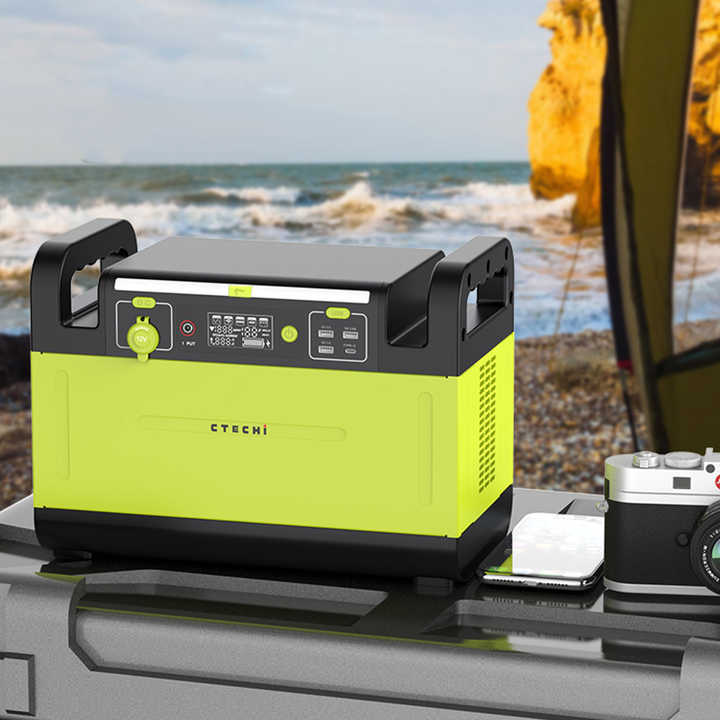 CTECHi 1500W High-Power Wireless Fast Charging Power Station with Li-ion Battery for Home & Outdoor Use