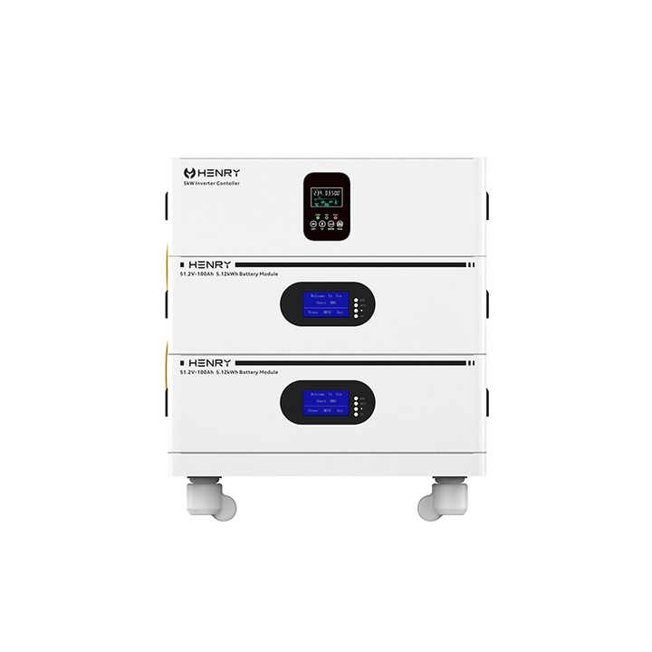 EU Stock Stackable Lithium Battery 51V 48V 100Ah 200Ah 300Ah 400Ah 5kWh 10kWh 15kWh 20kWh Solar Energy Storage System with Inverter All-in-One ESS HENRY