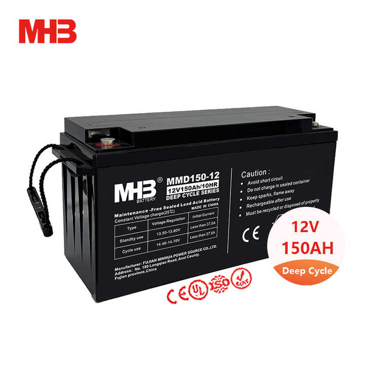 MHB MMD150-12 AGM VRLA Solar Battery 12V 150Ah Valve Regulated Lead Acid 20hr Rechargeable Deep Cycle Battery for Telecom Towers Energy Storage Systems