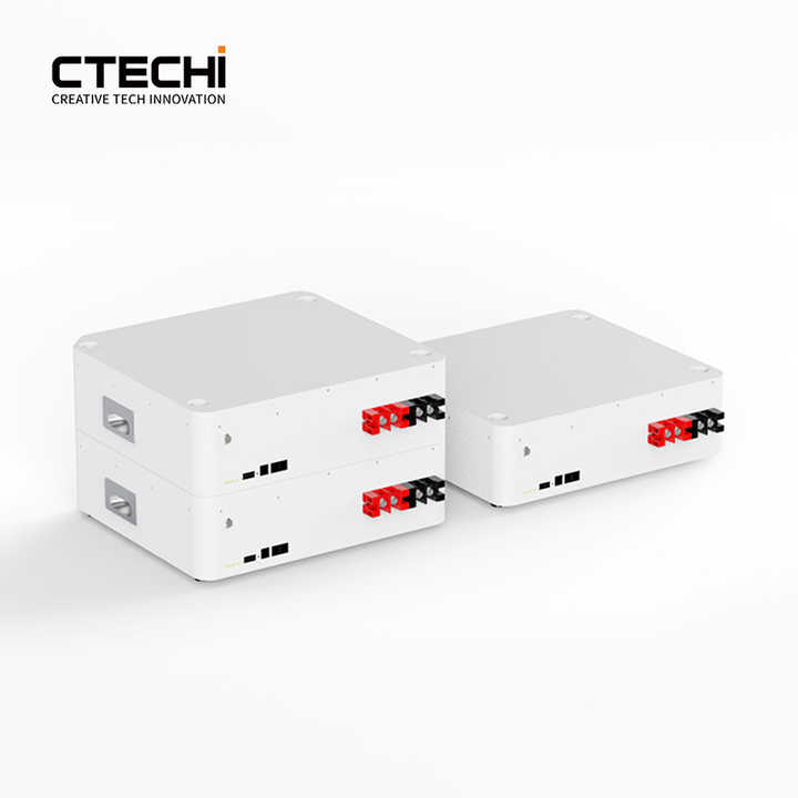 Stackable 5kWh 10kWh LiFePO4 Battery 5000 Cycles 48V 51.2V Home Energy Storage System for Off-grid and Hybrid Power Supply CTECHi